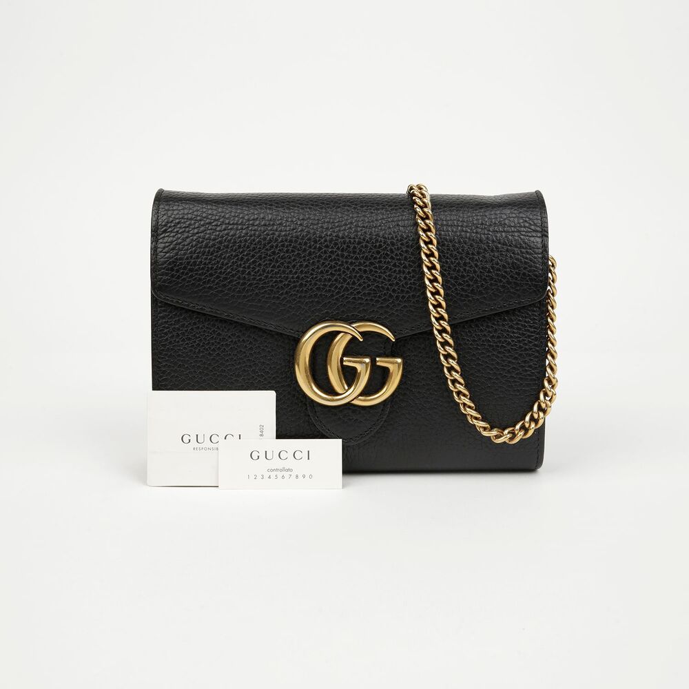 Gucci Gg Marmont Chain Wallet Leather #332256G10B
